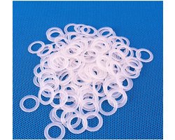 329004 plastic ringen transparant 10 mm - 10 stuks - 10 x ring - gordijnringen - gordijn ringetjes