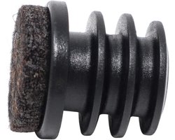 32x Buisstoel Doppen met Vilt Ø 22 mm - Meubelglijders Zwart voor Ronde Buis