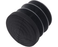 32x Ronde Kunststof Stoelglijders Zwart - Ø 25 mm Insteekdoppen voor Buisstoelen