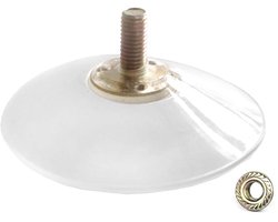 3.3“ M8 Grote Hoge Transparantie Lange Schroefdraad Sterke Glas Zuignap Met Slotmoer, 4 stuk/pak