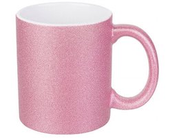 330ml (11oz) Glitter Mok Roze – Luxe Glanzende Beker – Perfect Cadeau voor Koffie & Thee