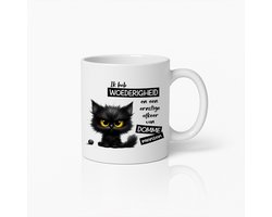 330ml Boze Kat Mok met Sarcastische Tekst – Uniek Cadeau voor Kattenliefhebbers en Humor Fans