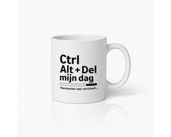 330ml Ctrl Alt Del Mok – Grappige Herstart Je Verstand Koffiebeker, Perfect Cadeau voor IT- en Techliefhebbers