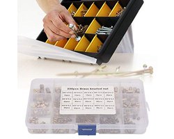 330pcs M2 M3 M4 M5 Binnendraad, Messing Gekartelde Schroefdraad Insert Embedment Noten Moer Warmte Set Insert Assortiment, voor 3D Prints en Meer Projecten