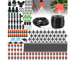 340-delige Tuinirrigatiesysteem Set - Druppelirrigatiekit met 50m + 15m Slang - Automatische Watergeefsysteem voor Planten, Kas en Gazon