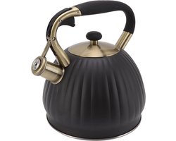 35 Liter Grote Capaciteit Food Grade Roestvrijstalen Theepot - Fluitende Theeketel met Ergonomische Handgreep - Pompoenvorm Stovetop Fluitketel