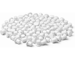 3,5 mm, set van 100 stuks voor plank, boekenkast, compatibel met Ikea Billy vanaf 2014, afdekking voor gaten, planken, boekenkast, gatafdekking van witte kunststof voor meubels