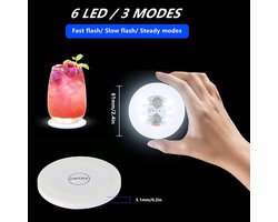 35 Stuks LED Onderzetters met Verlichting voor Glas, Drankflessen en Feestjes - Perfect voor Bruiloften en Barbecues
