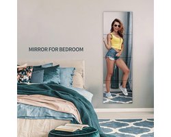 356 x 28 cm full-body spiegel tegels - eenvoudige installatie frameloze glazen wandspiegel voor slaapkamer - 4 stuks
