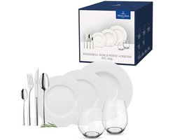 36-delige Tafelset voor 4 Personen - Moderne Servies en Bestek Set