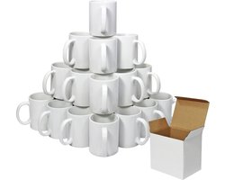 36 x Sublimatie Mokken 29 ml - Inclusief blanco doosjes - Mok bedrukken Sublimeren