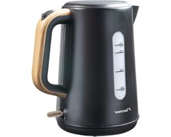 360° basis automatische kookstop droogloopbeveiliging - 17 liter 2200 watt zwart/hout