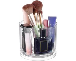 360 Degree Rotating Desk Organizer - Clear Rotating Column Holder - 5 Compartments - Plastic Storage voor Kantoor - Bureau - Kantoorartikelen - Cosmetica - Make-up Tools - Tafel Top