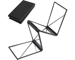 360 Graden Vouwbare Spiegel voor Kappers, Handspiegel en Reis Spiegel - Compact en Lichtgewicht (12.7 cm)