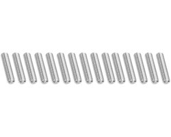 3/8"-16 UNC volledige schroefdraadstang roestvrij staal 304, 15 stuks lange 1,6 inch lange rechtse schroefdraad schroef voor bouten anker klemmen haak U-bouten