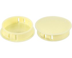 38mm Plastic Hole Plugs - 20Pcs Countersunk Type Round Holes Plugs Cover - Clickable Locking Hole Tube voor Tafel Keuken Kast Meubels - Licht Geel