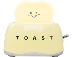 3Babies® Nachtlampje – Toastlamp – Dimbaar LED-lamp – Broodrooster Nachtlampje – Oplaadbaar En Timer Instelling – Bedlamp – Nachtlampjes – Lichtgeel
