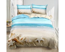 3D bedrukte beddengoedset - dekbedovertrek en kussenslopen - set van 1 + 2 - microvezel - 200 x 200 cm