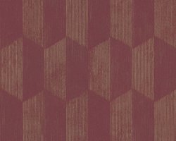 3D DESIGN BEHANG | Grafisch - goud rood - A.S. Création Geo Effect
