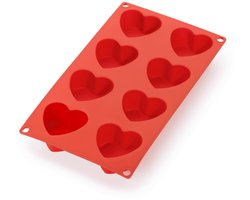 3D Diamand Hartvormige Siliconen Mal - 8 Vormpjes Siliconen Mal - Nonstick Bakvorm - Diamanten Hartvorm - Geo Hart - Bakken - Cakesicles - Chocolade