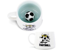 3D Football Mug - Officiële Thee Koffiemok voor Tieners - Verjaardagscadeau voor Jongens - Coole Cadeaus voor Jongens - Kerstcadeaus - Marmer Keramische Koffiekop