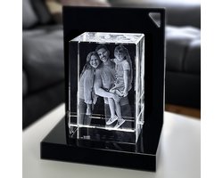 3D Foto in glas met lichtsokkel de Luxe L