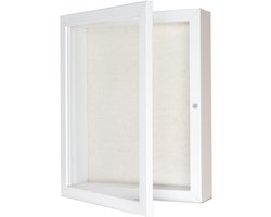 3D fotolijst - fotolijst - Fotolijst met magnetische sluiting - Schaduwdoos - Doe-het-zelf fotolijst - Fotolijst - 28*35*4 cm - Wit - Kunststof plaat