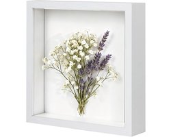 3D fotolijst - Object lijst - Herinneringen bewaren - Diep frame - 20x20 cm - Wit