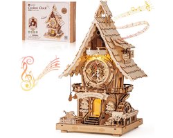 3D Houten Puzzel Kookklok voor Volwassenen - Werkende Klok met Kuku Geluid - Creatieve Thuisdecoratie & Geschenk