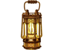 3D houten puzzel voor volwassenen - DIY lantaarn bouwpakket - Met LED-verlichting - Bouwpakket - Unieke decoratie en ontspannend cadeau - Geschikt voor interieurdecoratie of als decoratie op een mooie werkbank - Eenvoudig te monteren