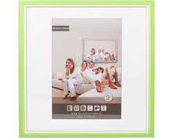 3D Houten Wissellijst - Fotolijst - 30x30 cm - Helder Glas - Licht Groen / Wit met Spacer