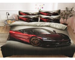 3D Katoen Satijn Beddengoed Set 140x200cm - Auto Thema