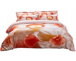 3D Katoenen Dekbedovertrek Set 160x200 cm - Zacht & Kleurvast