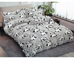3D Katoenen Satijnen Dekbedovertrek 140x200cm - Panda Design