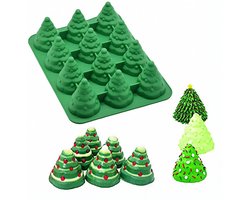 3D Kerstboom Siliconenmal - Xmas Boomvorm Siliconenmal voor Mousse Cake, Muffins, IJsklontjes, Chocolade - 1 stuk - Toepassing in Keuken en Badkamer