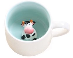 3D Koe Koffiemok van Keramiek – Handgemaakte Cartoon Beker – Geschikt voor Koffie, Thee en Melk