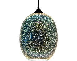 3D Kristallen Hanglamp Kleurrijke Plafondlamp voor keuken Hal Bar E27 Vuurwerk Galactisch Lamp Woonkamer