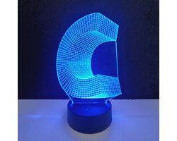 3D LED Lamp - Letter - C