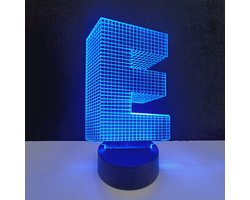 3D LED Lamp - Letter - E