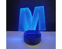 3D LED Lamp - Letter - M