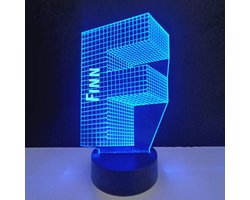 3D LED Lamp - Letter Met Naam - Finn