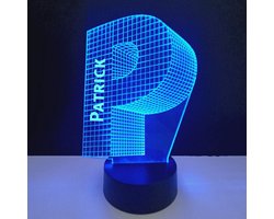 3D LED Lamp - Letter Met Naam - Patrick