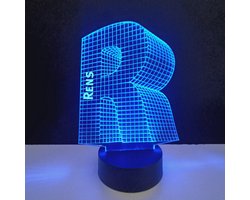 3D LED Lamp - Letter Met Naam - Rens