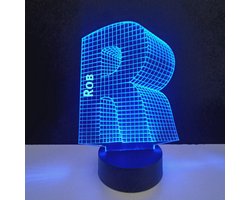 3D LED Lamp - Letter Met Naam - Rob