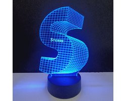 3D LED Lamp - Letter Met Naam - Sterre
