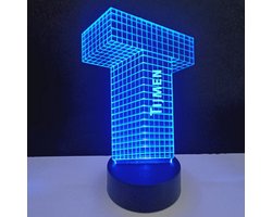 3D LED Lamp - Letter Met Naam - Tijmen