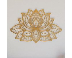 3D Mandala Wanddecoratie met Lotusbloem - Metalen Muurkunst voor Slaapkamer en Woonkamer - Spirituele Decoratie