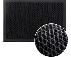 3D Mesh Deurmat Anti-Slip voor binnen - 90x60cm - Rubber/Stof - Zwart - Droogloopmat Antislip