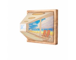 3D-nachtlampje - 3D ledlamp met optische illusie - Houten wandlamp, luxe houtdesign, montage zonder boren, led-sfeerlamp, kerstcadeau voor baby's, jongens, meisjes en kinderen