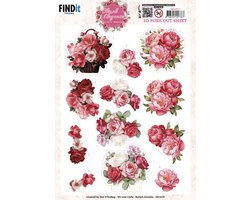 3D Pushout Sheet - Berries Beauties - Floral Elegance - Peony Delight